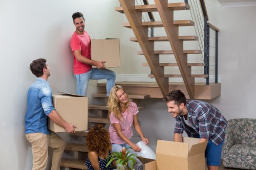 Professional removals team preparing a same day move in Mayfair
