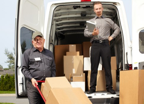 Professional removals team planning a move in Mayfair