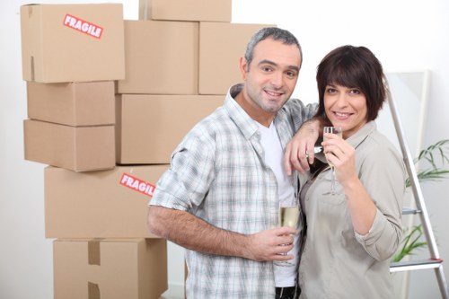 Careful packing of fragile belongings for a Mayfair relocation