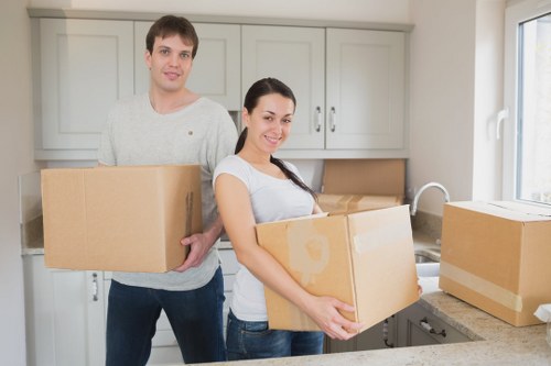 Removal van positioned for a central London Mayfair move
